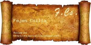 Fejes Csilla névjegykártya
