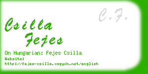 csilla fejes business card